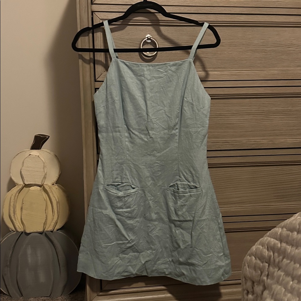 Reformation Light Blue Mini Dress